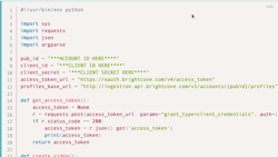 Python Code for Dynamic Ingest