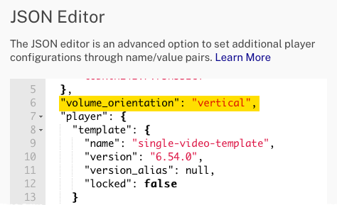 set volume orientation