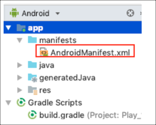 Android manifest file