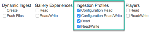 Ingest Profiles API Permissions